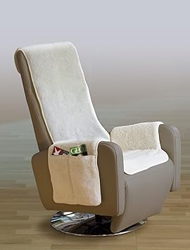 GHZ-Matra Sesselschoner Schafswolle Weiß, 151 x 150 x 1 cm