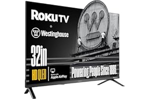 Westinghouse Roku TV - 32 Inch Smart TV, HD QLED Television w/Dolby Digital+, Wi-Fi & Mobile App Connectivity, Flat Screen, Bluetooth, Compatible w/Apple AirPlay, Alexa, & Google Assistant