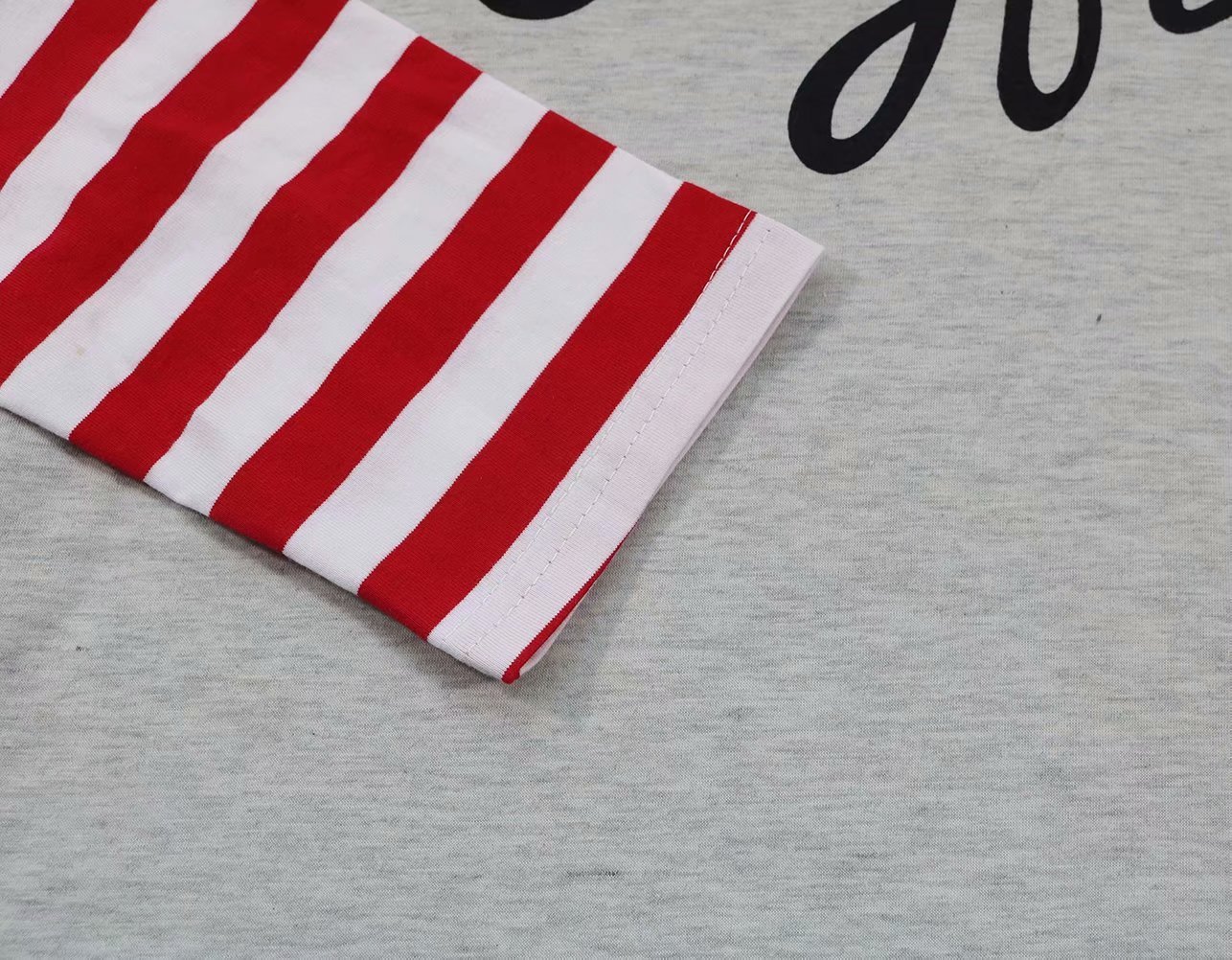 LUKYCILD Women Christmas Joyful Snowflake T-Shirt Top Stripe Sleeve Baseball Shirt - Image 5