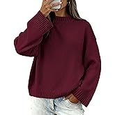 BTFBM Sweaters for Women 2026 Casual Crewneck Long Sleeve Loose Ribbed Knit Pullover Sweater Winter Clothes Fall Outfits