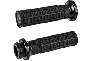 MOTOMXHOUSE ODI Hart-Luck V-Twin 08-20 Throttle by Wire Lock-On Grips Black/Black