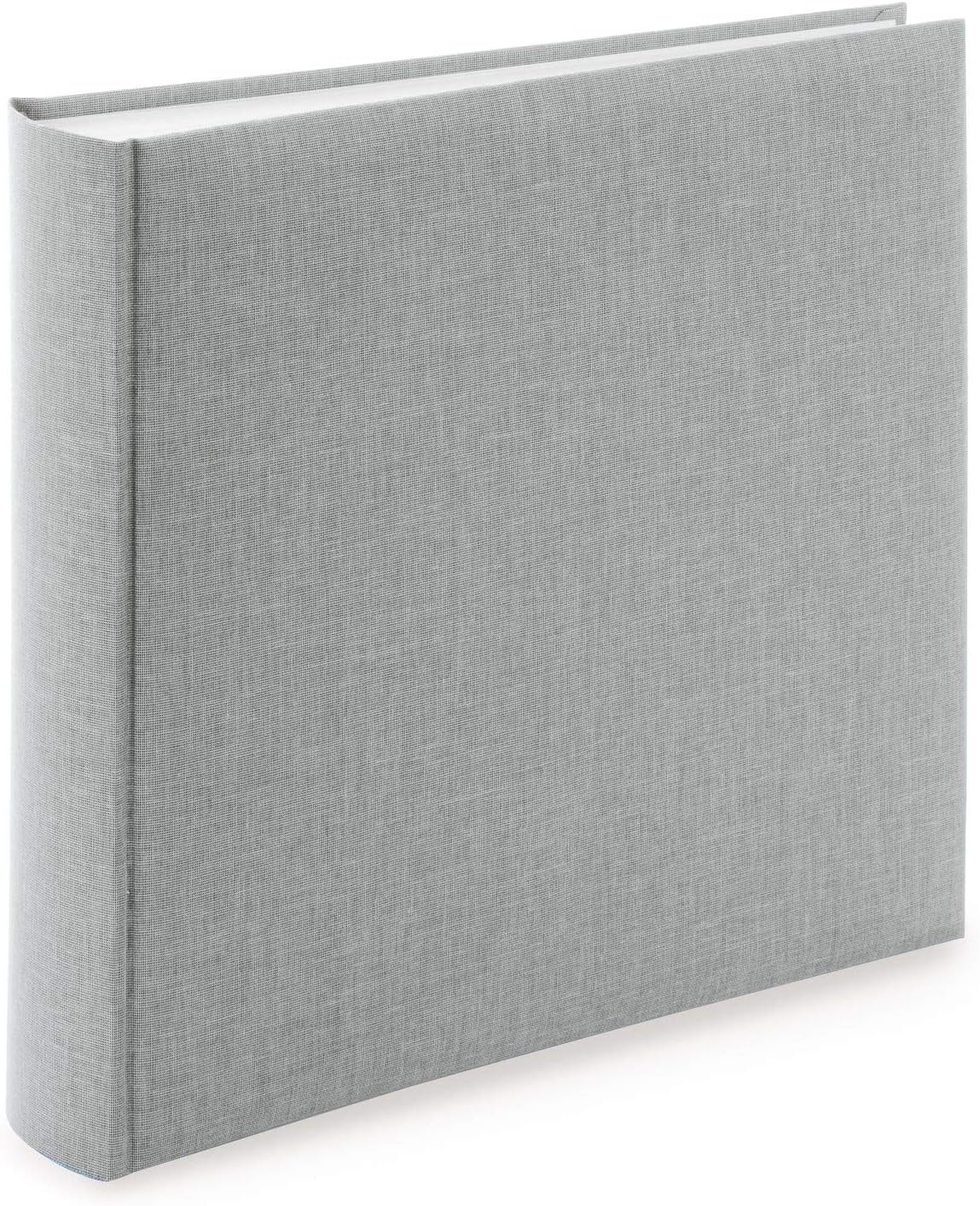 goldbuch 31606 Summertime Trend 2 Album with 100 White Pages with Glassine Dividers and Linen Cover for up to 600 Photos, Paper, Grey, 30 x 31 cm