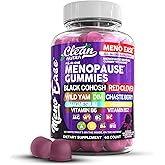 Menopause Supplement for Women Gummies with Black Cohosh, Wild Yam, DIM, Magnesium, Red Clover Chasteberry for Hormone Balance Relief Night Sweats Mood Plus Bergamot, Vitamin D3, Vitamin B6 B12