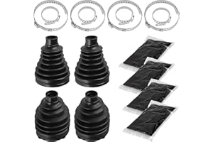 Caltric 2 Rear Axle Inner Outer CV Boot Kit Compatible with Polaris RZR 800 EFI 2008 2009 2010