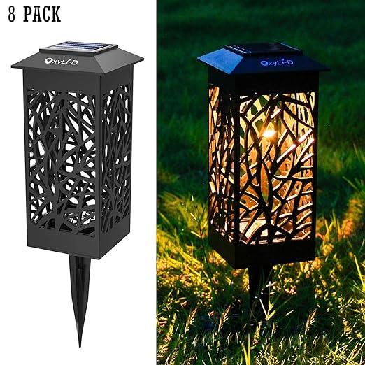 OxyLED Garten Solar lichter,Solargarten Weg beleuchtet im Freien,8 pack solarbetriebene LED Garten Bahn Lichter,dekorative La