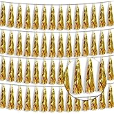 4P Gold Foil Fringe Tassel Banner Garland Metallic Tinsel Streamers Wall Hanging Curtain Backdrop Banner for Parade Floats, 2024 Graduation Decorations, Wedding Party Decoration