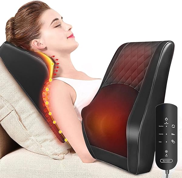 OMASSA Massagegerät, Nackenmassagegerät mit Wärme, 3D Deep Shiatsu Massage, Rückenmassagegerät für Nacken, Schulter, Rücken, Taille und Bein Schmerzen, Geschenke für Männer, Frauen, Mama, Papa