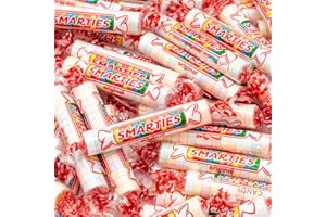 DONTY-TONTY SMARTIES Original Candy Rolls 2 lb – Smarty Red Candy Bulk Bag, Classic Fruity Assorted Flavors, Gluten Free, Vegan Friendly, Individually Wrapped (120 Pieces)