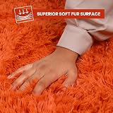 Aspire Homeware Round Rug 120x120cm Anti Slip Soft Shaggy Thick Pile view 4