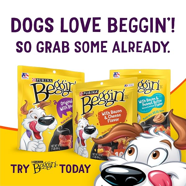 BEGGIN’ FLAVOR STIX TREATS FOR DOGS WITH BACON AND CHEDDAR JACK FLAVOR – 25 OZ. POUCH