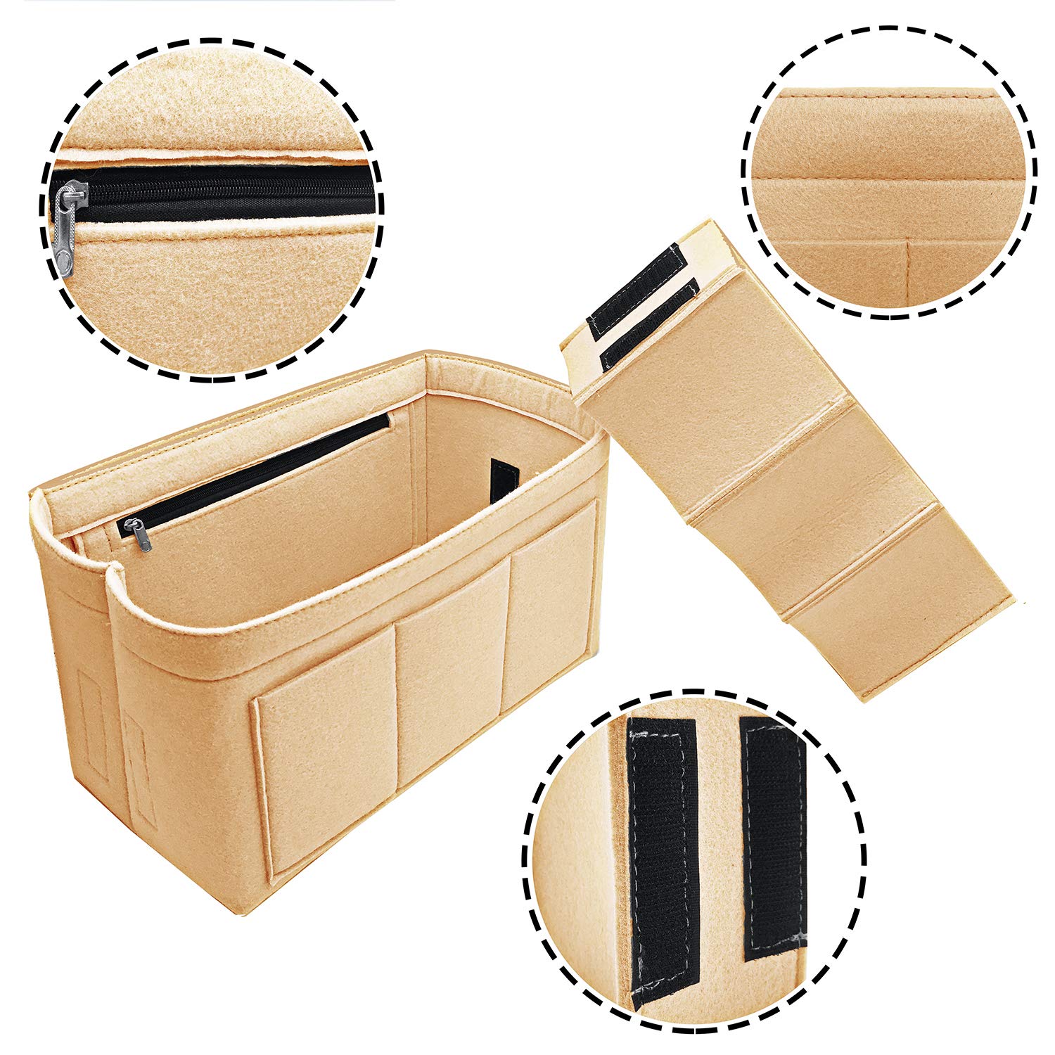 Purse Organizer Insert Felt Bag Organizer Handbag Tote Bag In