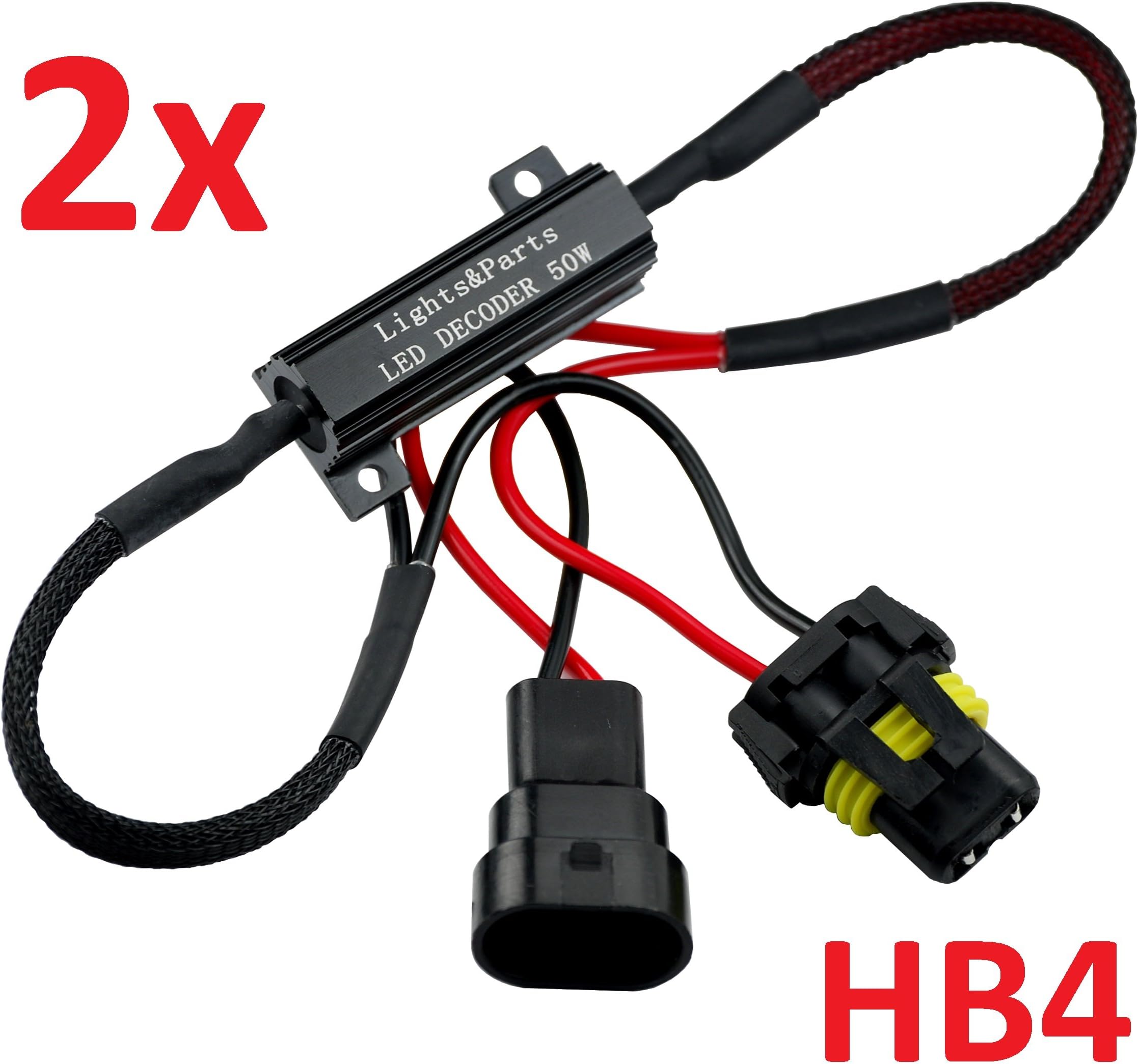 L&amp;P B541 2pcs HB4 9006 Canbus Plug&amp;Play load resistor for LED SMD lamps without error message