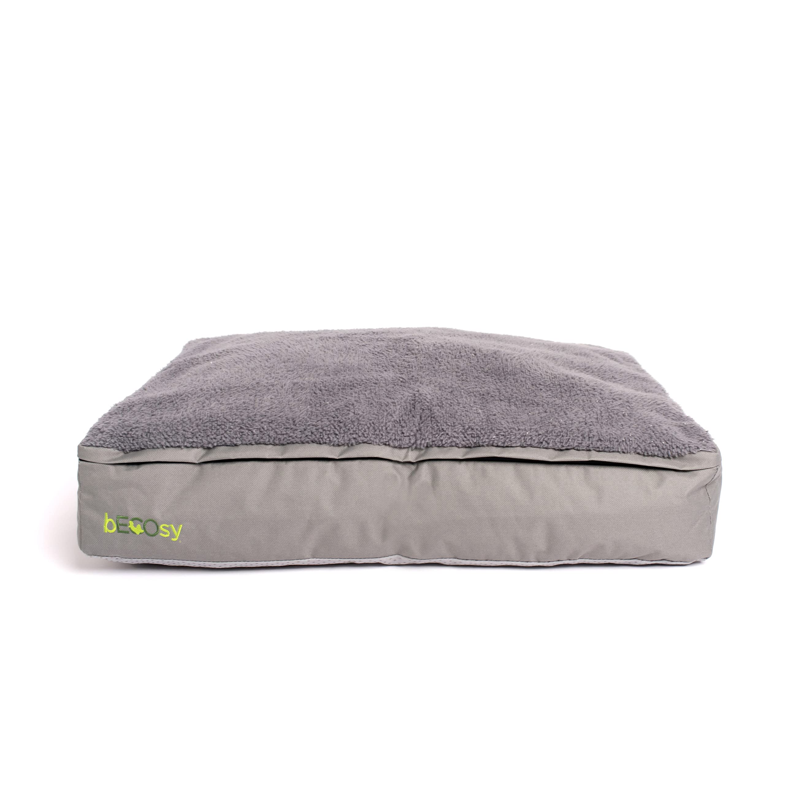 bECOsy® 100% Natural Latex | Waterproof & Machine Washable | Luxury Orthopaedic Cat Dog Bed | Grey Durable Soft & Cosy | Vegan (Small - 24 inch 61x46x10cm)