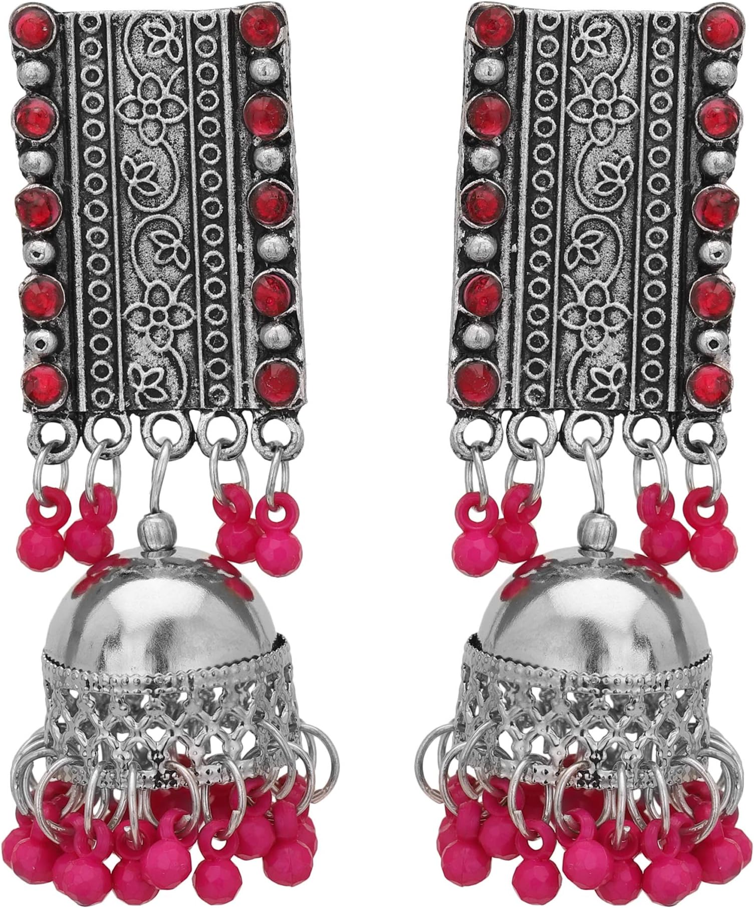 Shreyadzines Designer Festive Collection Oxidized Silver Jhumka Jhumki Dangle Earrings for Women and Girls