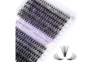 WENDY LASHES Individual Cluster Lashes 30D/40D Mixed Natural Eyelash Clusters C/D Curl 0.07mm Matte Black Soft 12-16mm Mink DIY Individual Eyelashes Cluster Lashes Extension(30/40D-D,12-16mm Mixed)