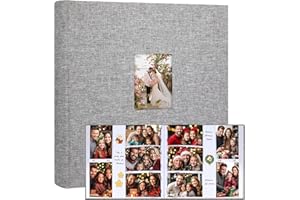 600 Pockets Photo Album 4x6 with Writing Space, Large Capacity 4x6 Photo Album Holds 600 Horizontal and Vertical Photos, Line