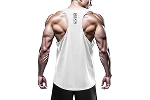DRSKIN Men's 4, 3 or 1 Pack Tank Tops Sleeveless Shirts Y-Back Muscle Mesh Gym Training Athletic Workout Dry Fit