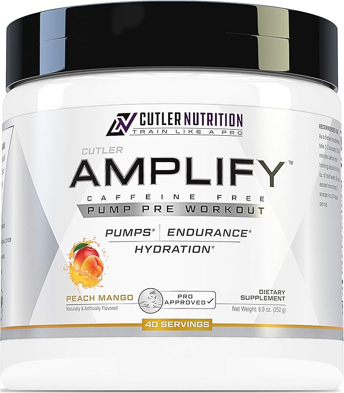Amplify Caffeine Free Pre Workout for Men and Women Stim