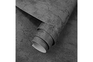 3YECAO 16"×118" Thick Blue Grey Peel and Stick Concrete Wallpaper 3d Faux Gray Concrete Contact Paper Vinyl Wrap DIY Self Adhesive Matte Grey Cement Wallpaper Tile Sticker for Countertops Walls Drawer