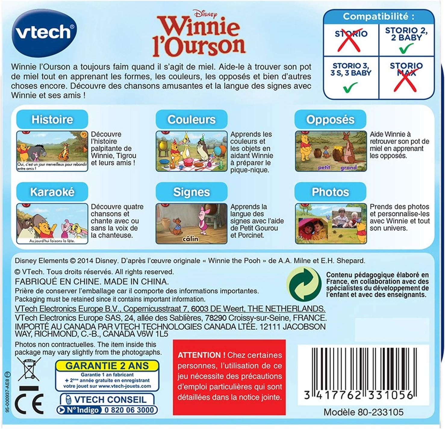 VTech Storio Game WINNIE the Pooh, Black, Medium - Image 3