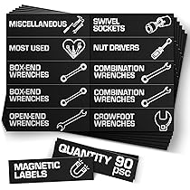 thumbnail image 2 of 66 Pcs Magnetic Tool Box Labels Tool Chest Organizer Stickers For Cabinets 2 of 11