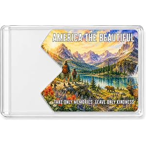 National Park Pass Sleeve, Take Only Memories, Gift For Campers | Family Mountain Adventure, America The Beautiful, Premium V