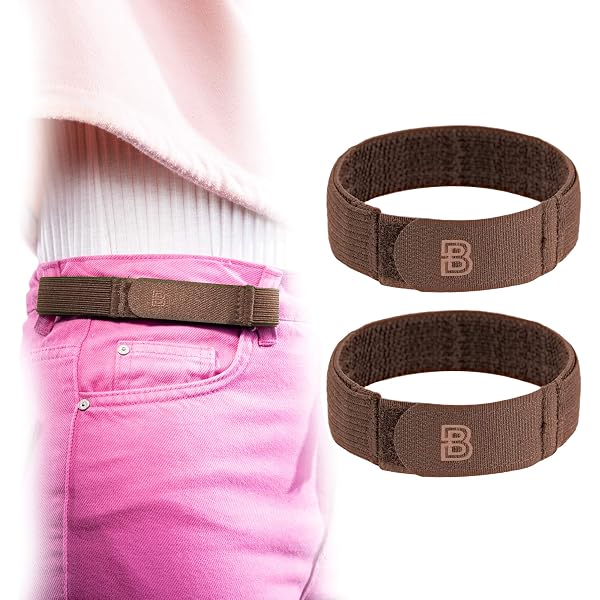 5585 For Women No Buckle Elastic Belt — 6 Pack (s, M, L) X 2 Fits 1 Inch Bodychum Elastic Belts for Women, Stretchable Adjustable  main image 3