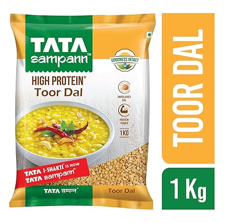 Tata Sampann Pulses Toor Dal, 1kg