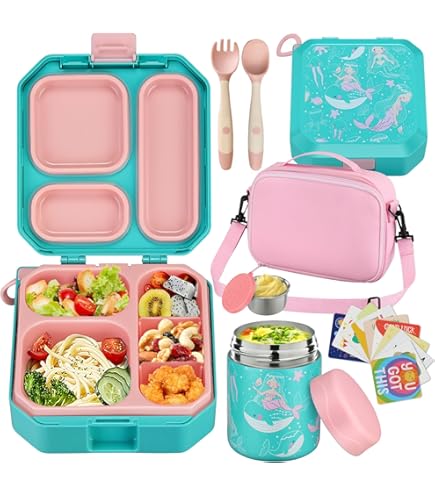 Kids Lunch Box Bento Lunch Box For Kids With 17oz Soup Thermo