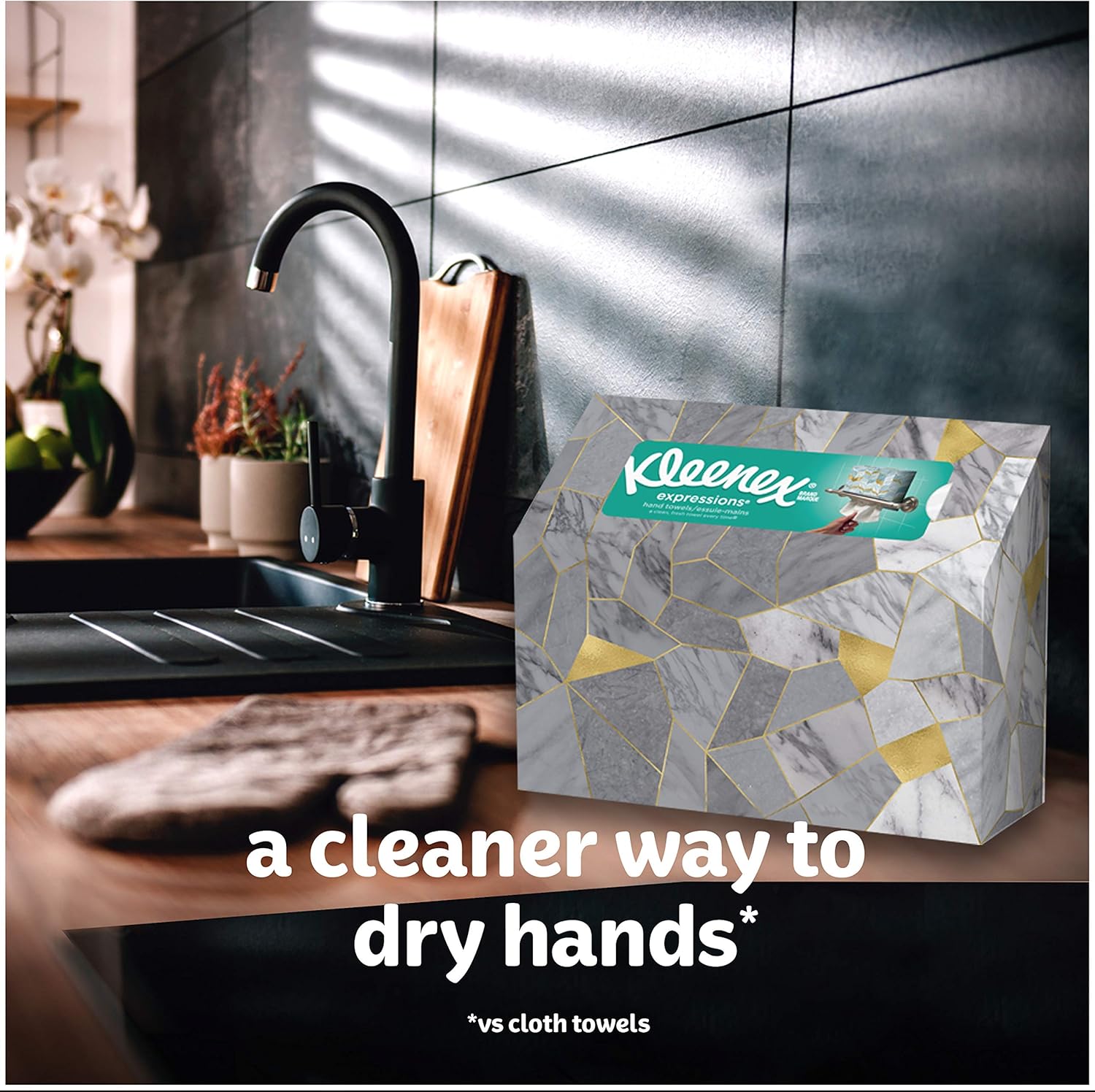 Kleenex Expressions Hand Towels, Single-Use Disposable Paper Towels, 6 Boxes, 60 Towels Per Box (360 Towels Total): Health & Personal Care