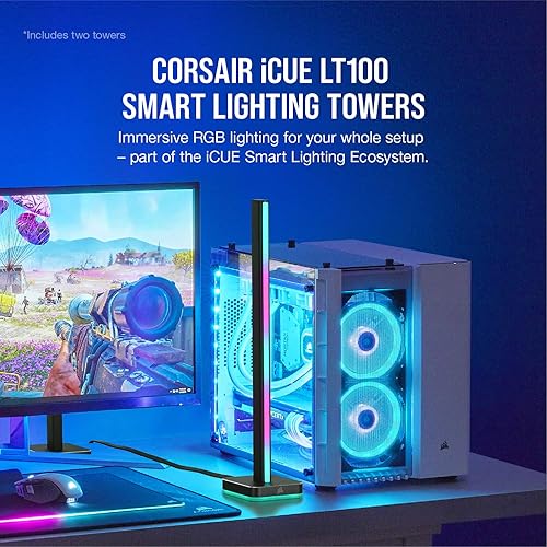 Corsair iCUE LT100 Smart Lighting Tower Starter Kit, Black in Oman