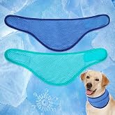 EXPAWLORER Dog Cooling Bandana Vest 2 Pack | Instant Cooling Dog Bandanas, Cool Summer Pet Scarf Refreshing Neck Cooler Wrap for Small Medium Large Dogs, Navy Green M