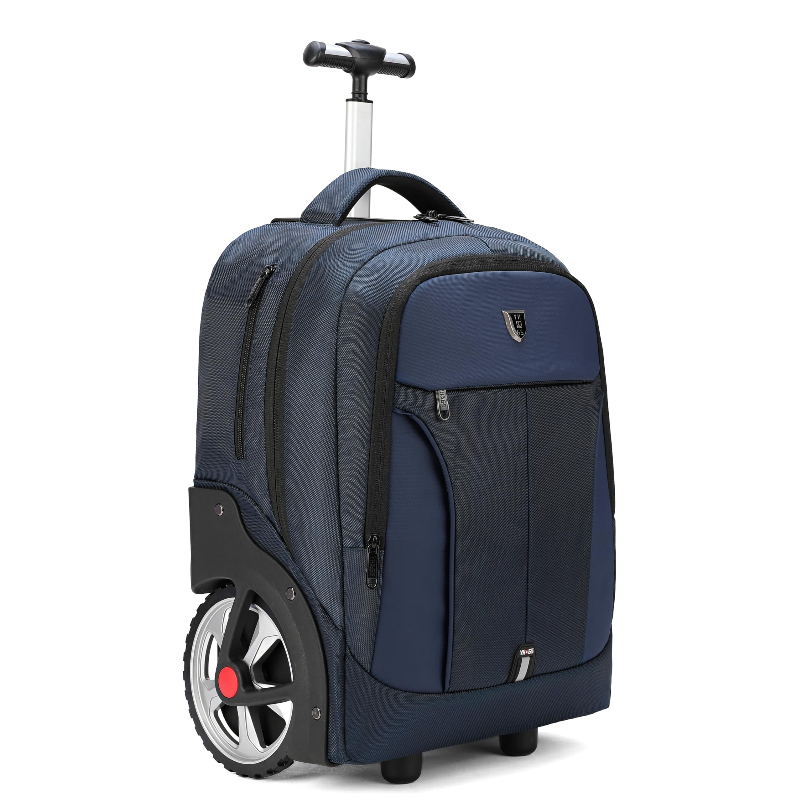 Photo 1 of Rolling Backpack, Waterproof Backpack with Wheels for Business, Travel Commuter, Carry on Backpack with Laptop Compartment, Fit 15.6 Inch Laptop, Wheeled Backpack for Adults Women Men (Blue, 20inch)