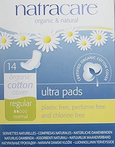 Natracare Natural Ultra Pads with Wings, Regular,14 Count