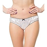Satini Women's Lingerie Frilly Bikini Briefs Knickers Satin Panties