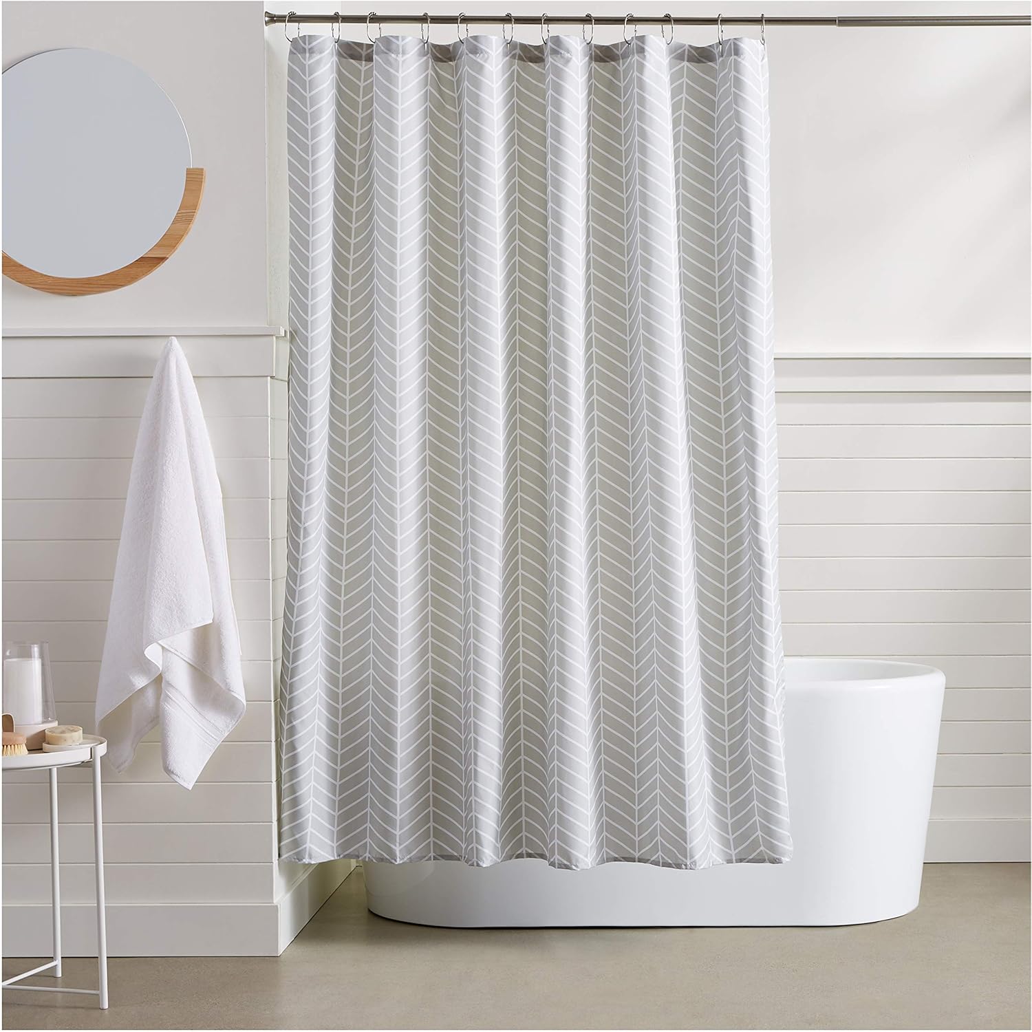 AmazonBasics Herringbone Shower Curtain Amazon.in Home & Kitchen