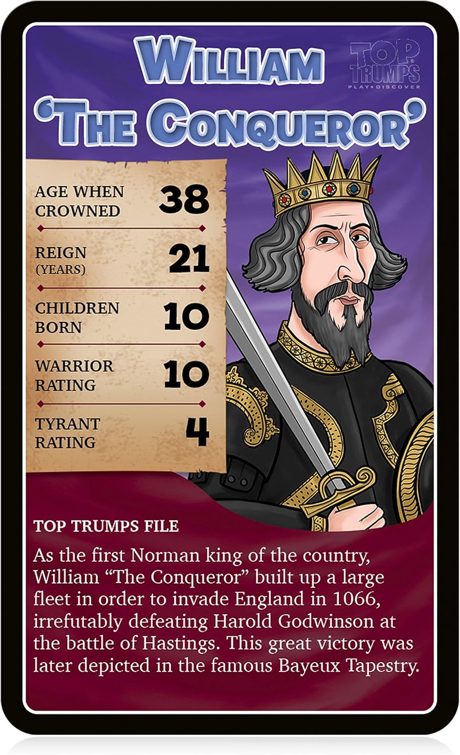 Top Trumps Tyrants and Warriors Card Game - Kings and Queens of England, Black, Small - Image 5