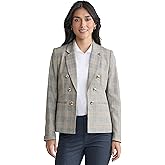 Jones New York Women's Glen Plaid Faux Double Breasted Blazer