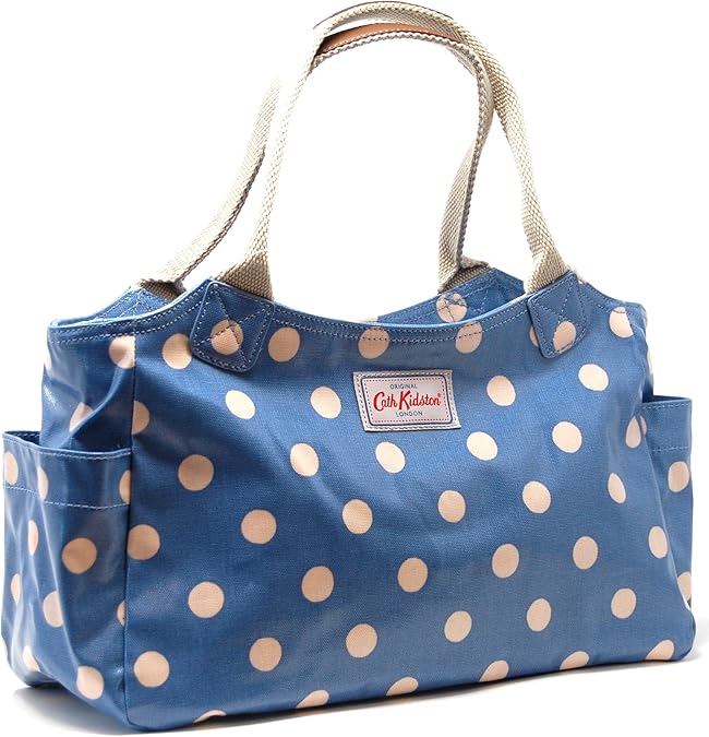Cath Kidston Day Bag 'Button Spot' in Blue Denim Amazon.co.uk