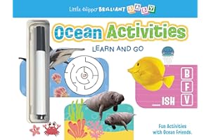 Little Hippo Books Ocean Activities Wipe Clean Preschool Workbooks and Activity Books for Kids Ages 3-5 | Tracing Books for Kids and Pre K Workbooks ... Learning Series: Includes Dry-Erase Marker)