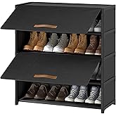 UNITSTAGE 5 Tier Shoe Cabinet with Door, 20-Pair Storage, Black | Ideal for Daily Family Use, Door Keeps Shoes Dust-Free, Stops Pets from Chewing, Simple Tool-Free Install