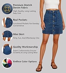 Lexi Womens Stretch Pencil Skirts with Functional