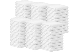 Avalon Towels Terry Bar Mop Towels (Value Pack of 60) Size 14"x17" – Absorbent and Durable, Multipurpose Cleaning Rags, Cotton Cleaning Cloths, Terry Cloth Rags, Reusable Shop Rag (White)