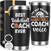 Lifecapido Basketball Coach Gifts, 20oz Coach Insulated Tumbler with Key Chain, Basketball Coach Appreciation Gifts for Men, Black