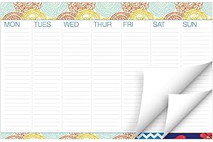 GLOBAL PRINTED PRODUCTS Weekly Desk to Do Pad 11"x17" (Assorted Patterns)