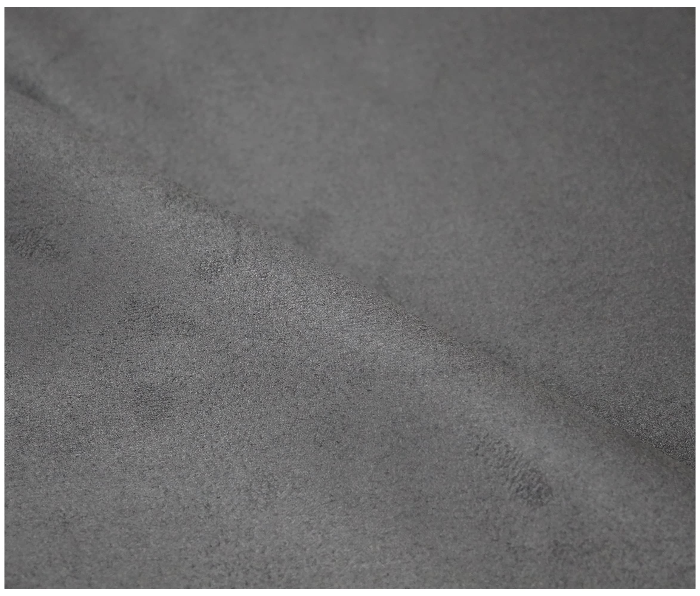 Faux Suede Soft Touch Leatherette Upholstery Fabric for Furnishings Cushions Curtain (100 x 150cm (1 Metre), Pewter)