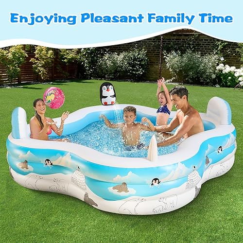 Inflatable Pool with Seats, Jhunswen 91