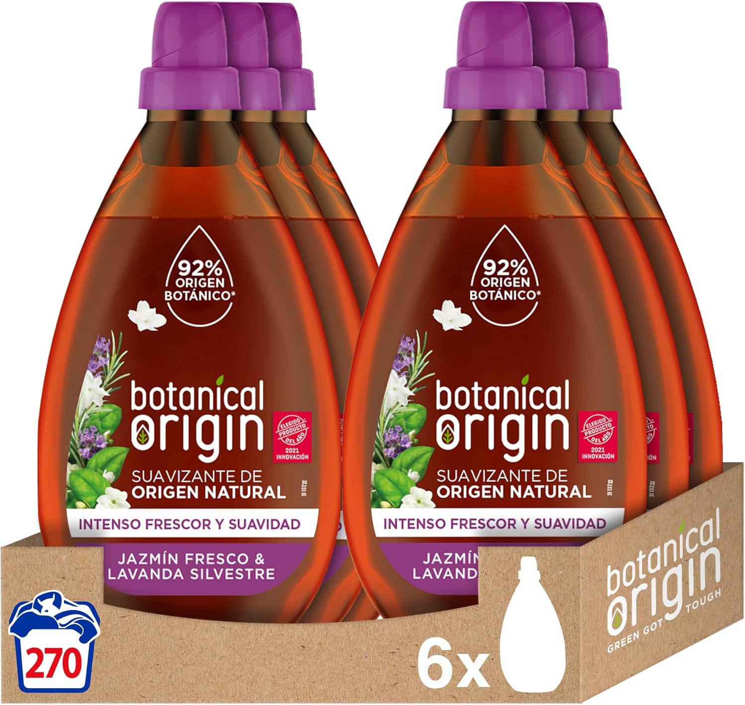 6 botellas de suavizante ecológico Botanical Origin jazmín y lavanda por 18,09€ (en compra recurrente)