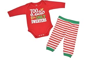 UNIQUE BABY Baby Boys Girls 2pc Outfit Set Long Sleeve Bodysuit with Pants