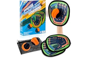 AYWEWII Toss and Catch Ball Game, Kids Toddler Sports Toy for Boys Girls 3 4 5 6 7 8 Year Old, Baseball Glove & Sticky Balls Set for Birthday Xmas Gifts Stocking Stuffer, Great Outdoor Yard Lawn Beach Games